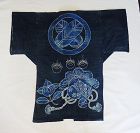 Japanese Antique Textile Cotton Yogi with Tsutsugaki Treasure Design