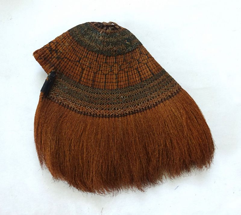 Japanese Vintage Folk Craft Mingei Snow Hat Made of Japanese Pampas