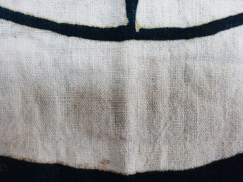 Japanese Antique Textile Tsutsugaki Futonji with Lion and Peony Motif