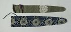 Japanese Antique Textile Two Long Bags Made of Cotton with Katazome