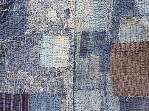 Japanese Antique Textile Boro Noragi with Shonai Sashiko Indigo (item ...