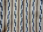 Japanese Vintage Textile Asa Kimono with Kasuri & Stripes