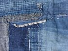 Japanese Antique Textile Small Boro Handwoven and Indigo Dye Cotton