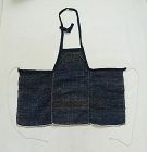 Japanese Vintage Textile Maekake Apron Remade of Sakiori Cloth