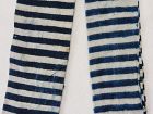 Japanese Antique Textile Cotton Horse Rein with Katazome Stripes