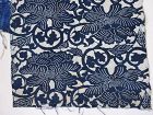 Japanese Antique Textile Cotton Futonji with Katazome Karakusa Pattern