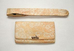 Japanese Antique Textile Tobacco Case and Pipe Case