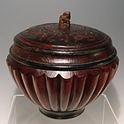 Chinese Wood and Lacquer Box with Foo Dog