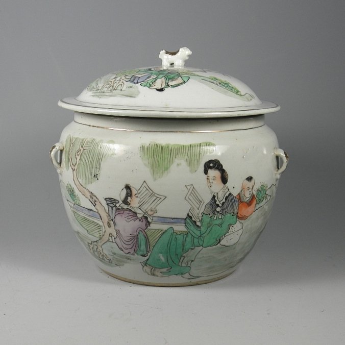 Chinese Porcelain Qingjiang Rice Pot with Lid