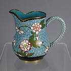 Rare 19th C Chinese Cloisonne Pitcher with Flowers