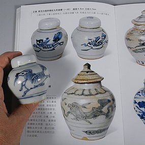 Miniature Chinese Porcelain Ming Jarlet with Horse