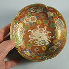 Japanese Satsuma Mille Fleur Bowl, Early Tashio