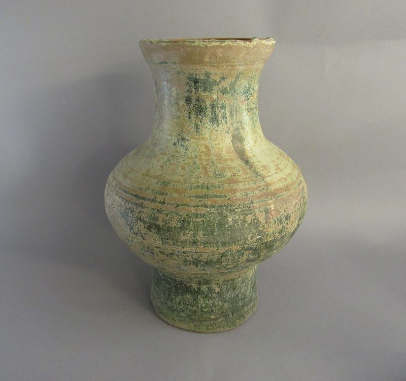 Large Green Chinese Eastern Han Dynasty Hu Jar