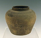 Rare Chinese Eastern Han Pottery Incised Jar