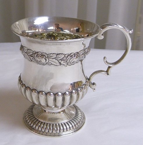 Georgian Sterling Silver Christening Footed Baby Cup