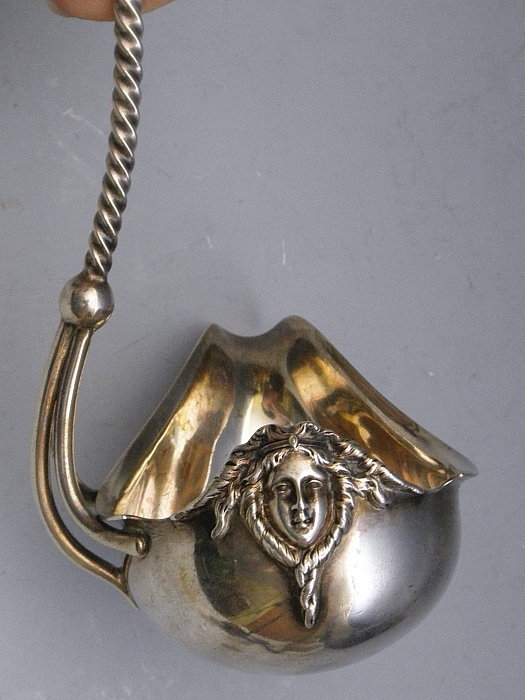 Coin Silver Figural Ladle by George Sharp, c 1850