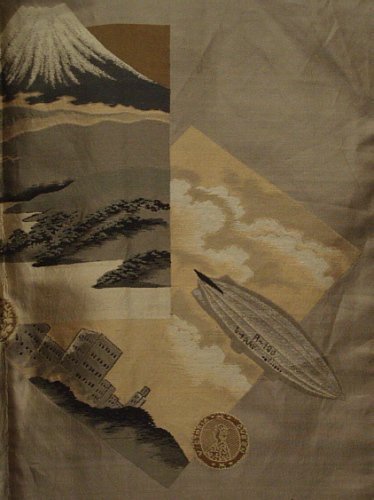 Rare 1930 Kimono Men's Haori Jacket R100 Blimp Voyage