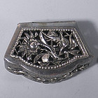 Chinese Coin Silver Open Cut Work Reposse Box