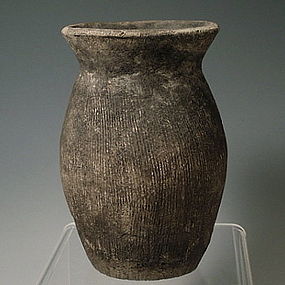 Neolithic Period Qijia Culture Combed Pottery Jar