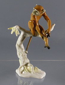 Vintage Hutschenreuther Porcelain Monkey Figurine Germany