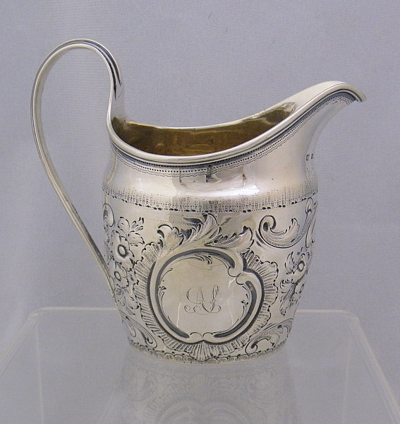 Antique Georgian Sterling Silver Creamer Pitcher, Circa 1820-30