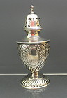 Victorian Sterling Silver English Sugar Caster Shaker Embossed