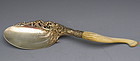 Antique Whiting Sterling Silver Jelly Serving Spoon with Ivory Handle