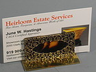 Antique Place Card Holder Gold Sterling Silver Tortoise Shell