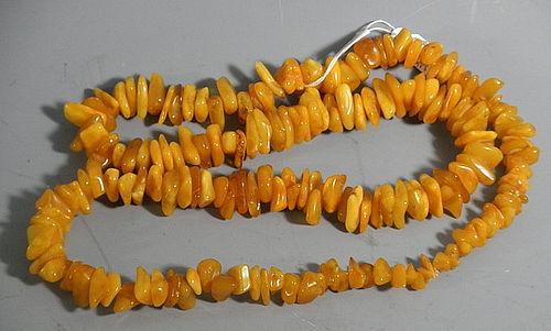 Vintage Baltic Butterscotch Amber Necklace, 27 inches