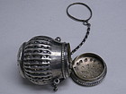 Antique Sterling Silver Gorham Tea Infuser Teaball, 19th C