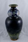 Art Nouveau Royal Doulton Lambeth Ware Blue Stoneware Vase