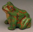 Rare Large Weller Frog Pottery Figurine Coppertone and Green