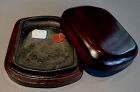 Ming Dynasty Chinese Scholar's Duan Inkstone with Rosewood Box