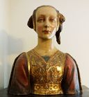 Antique Italian Florentine Terracotta Bust Renaissance Woman Statue