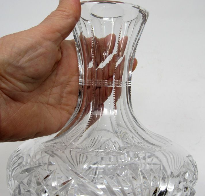 Unusual Shape American Brilliant Cut Glass Carafe