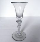 Georgian Double Knopped Double Series Air Twist Wine Glass c1750