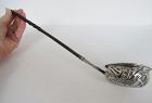 Embossed Georgian Silver Toddy Ladle with Birds and Twist Baleen Stem