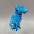 Chinese Export Porcelain Turquoise Sitting Dog Figuring, Qing