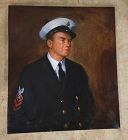 Portrait Oil Painting on Canvas of  Sea Captain by Frank Mason