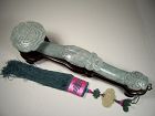 Large 17" Chinese Jadeite Ruyi Scepter with Stand and Tassel