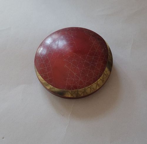 Small Round Japanese Wakasa Lacquer Box