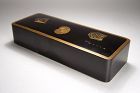 Japanese Black Lacquer and Gold Maki-e Document Box with Calligraphy