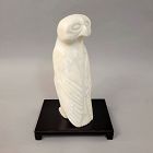 Modern Inuit Marble Owl Sculpture by Lukta Qiatsuk