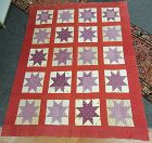 1800's Pennsylvania Red with Purple North Star Quilt