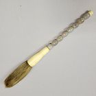 Vintage Chinese Light Gray Agate Calligraphy Brush