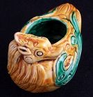 Antique Chinese Scholar's Sancai Porcelain Duck Water Pot