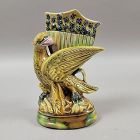 Antique Majolica Vase With Eagle and Shield