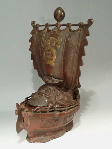 Japanese Lacquer on Iron Treasure Ship, Meiji Era