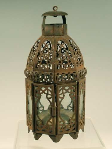 Antique Pierced Metal Opium Den Lamp, Chinese