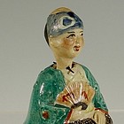 19th C Japanese Banko Ware Nodder Samurai Figurine